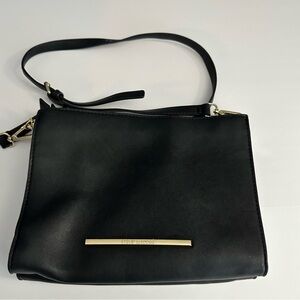 Steve Madden Black Crossbody Bag with Gold Accent